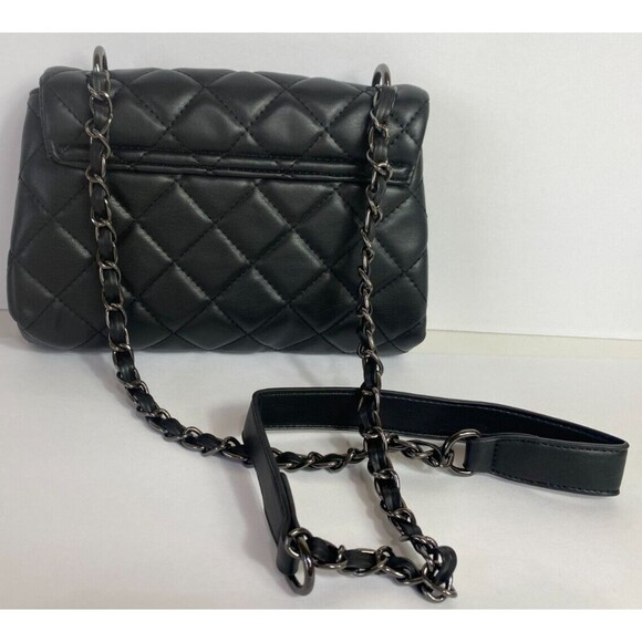 GILDA Paris Black Quilted Messenger/Shoulder Bag/Crossbody NWT $129 - Picture 5 of 6
